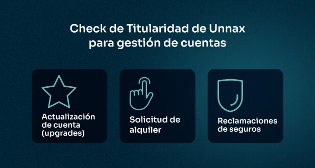 Verificacion de titularidad de cuentas para gestionar cuentas